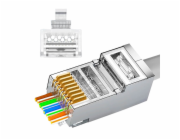 W-Star Konektor FTP RJ45EZ Cat6A 100ks 3U pozlacený 6SLD pass through FRJ45EZC6AS