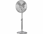 NEDIS stojanový ventilátor/ průměr 40 cm/ výkon 50 W/ rotace/ nastavitelná výška/ 3 rychlosti/ chrom