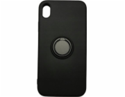 OEM pouzdro se silikonovým prstenem pro iPhone XR černé