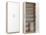 Kartotéka OLIV 2D 74x35x180 cm Sonoma/White