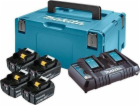Makita 198091-4 sada Li-ion LXT 18V 4ksBL1860B+1ksDvojnab...