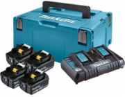 Makita 198091-4 sada Li-ion LXT 18V 4ksBL1860B+1ksDvojnabíječkaDC18RD+1ksMakpac