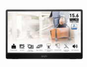 MSI přenosný ultra tenký monitor PRO MP161 E2, 15,6" IPS/1920 x 1080 FHD/60Hz/4ms/2xUSB-C/HDMI/šedá