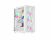 Genesis DIAXID 605 ARGB/Midi Tower/Transpar./Bílá