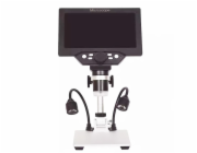 W-Star Digitální Mikroskop LCD 7”, DM1200xLCD přísvit, stojan, černá, CZ menu