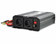 NEDIS měnič napětí/ modifikovaná sinusoida/ 24 V DC/230 V AC 50 Hz/ 1000 W (2000 W špička)/ USB-A/ 2x zásuvka type E