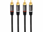 LogiLink RCA (Cinch) x2 - RCA (Cinch) x2 kabel 1,5 m čern...