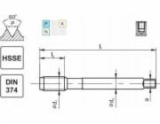 Fanar THREAD M 8x1 DIN-374C R40 (6H) HSSE 800