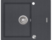 CONCEPT Granitový dřez s odkapem DG05C45dg Cubis TMAVĚ ŠEDÝ