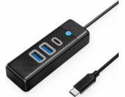 Orico Adaptér Hub Station/Replicator USB-C na 2x USB 3.0 + USB-C Orico, 5 Gbps, 0,15 m (černá)