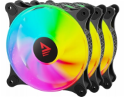 Sada 3 ks ARGB SAVIO BLAST FAN SET 3 x 120 mm 3-pin 5V 4-pin 12V