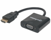 MANHATTAN převodník z HDMI na VGA (HDMI Male to VGA Female, black, Polybag)