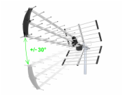 EVOLVEO Flexi 2, filtr 5G, kabel 10m, redukce IEC/F, pasivní venkovní DVB-T/T2 anténa rozšířitelná o zesilovač