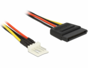 Delock napájecí kabel SATA 15 pin samec > 4 pin floppy samec 15 cm