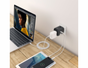 PA-TA01 Black univerzální cestovní síťový adaptér 2xUSB+1xUSB C | 7,8A | hodí se do 150 zemí