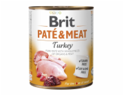 BRIT Paté & Meat with Turkey - mokré krmivo pro psy - 800g