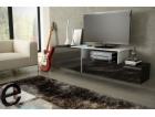Cama SIGMA 3 180 TV skříň černá/černé dřevo + bílá