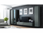 Cama Sestava obývacích skříní VIGO 2 šedá/šedá lesk