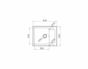 Sada - dřez PYRAMIS MIDO (62x50) 1B 1D + Vodovodní baterie IDEA Black Edition - 070167602BE - Volcano