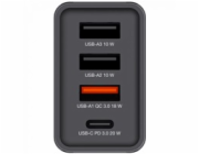 VERBATIM Univerzální adaptér nabíječka CHR-30EU2, 30W, 1x USB-C, 3x USB černá