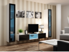 Cama Obývací skříň sestava VIGO 20 bílá/černý lesk