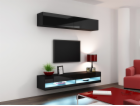 Cama Obývací skříň sestava VIGO NEW 10 černá/černý lesk