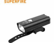 Cyklistická svítilna Superfire GT-R1 – 200 lm, USB, 3 režimy, 90 m