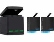 Tříslotový nabíjecí box Telesin pro GoPro Hero 5/6/7/8 + 2 baterie (GP-BNC-801)