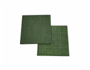 Gumová dlaždice, 50 x 50 x 2 cm, zelená