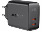 Síťová nabíječka Acefast A9, 2x USB-C, PD 40W (czarna)
