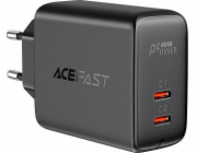Síťová nabíječka Acefast A9, 2x USB-C, PD 40W (czarna)