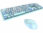 Bezdrátový set klávesnice a myši MOFII Sweet 2.4G (modrá)