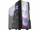 Skleněná počítačová skříň Darkflash DK431 + 4 ventilátory...