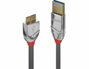 Lindy USB-A - micro-B USB kabel 0,5 m stříbrný (36656)