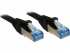 Lindy Patchcord Cat6A, S/FTP, PIMF, LSOH, 1m, černý (47177)