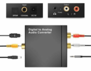 AV adaptér Mozos Toslink - RCA (Cinch) černý (DAC01)