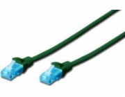 Digitus  CAT 5e U-UTP patch kabel PVC AWG 26/7 délka 20m barva zelená