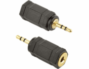 AV adaptér Gembird Jack 2,5 mm – Jack 3,5 mm černý (A-3,5F-2,5M)