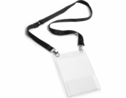 DURABLE Event-Namensschild A6 s Textilband Duo 10 St schw