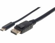 Manhattan USB-C – DisplayPort USB kabel 1 m černý (152471)