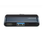 Usams US-SJ491 USB adaptér USB-C – USB + USB-C černý (695...