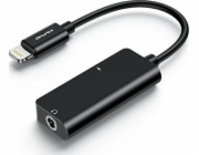 Awei CL-121 Lightning USB adaptér – Jack 3,5 mm + Lightning Black (AWEI083BLK)