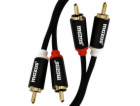 Mozos RCA (Cinch) x2 - RCA (Cinch) x2 kabel 1m černý (MCA...