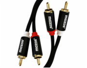 Mozos RCA (Cinch) x2 - RCA (Cinch) x2 kabel 1m černý (MCABLE-2R2R)