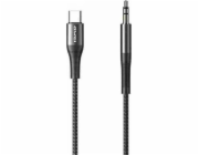 Awei USB-C USB kabel – mini Jack 3,5 mm černý (6954284001045)