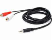 Equip Jack 3,5 mm – RCA (Cinch) kabel x 2 2,5 m černý (147093)