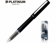 Plnicí pero Platinum Prefounte Graphite Blue, F, v plastovém obalu, na blistru, tmavě modrá