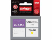 Activejet Inkoust AB-525YN (náhradní inkoust Brother LC525Y; Supreme; 15 ml; žlutý)