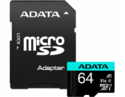 Karta ADATA Premier Pro MicroSDXC 64GB Class 10 UHS-I/U3 A2 V30 (AUSDX64GUI3V30SA2-RA1)