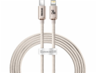 Baseus Crystal Shine USB-C to iP kabel, 20W, 2m (růžový)